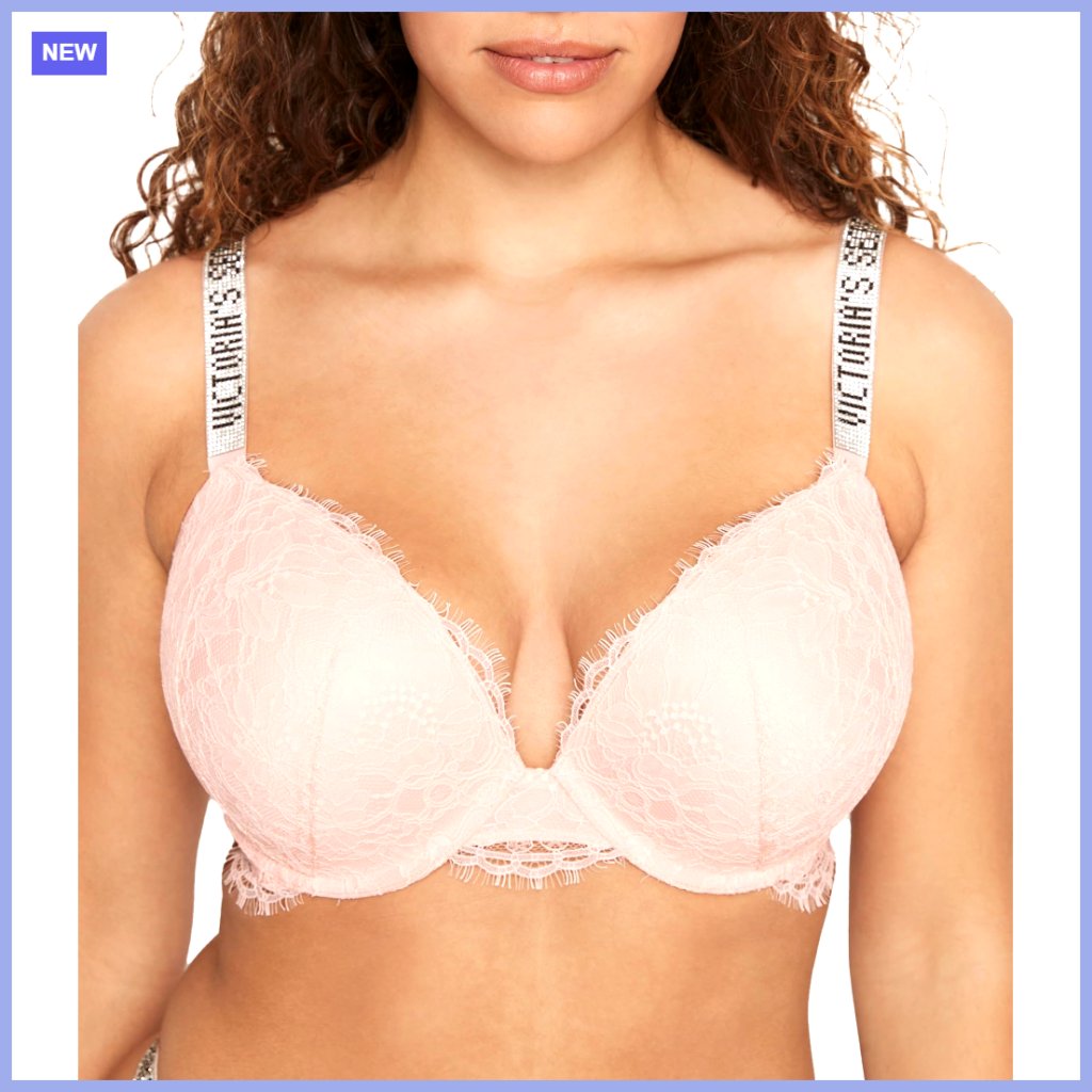 Push-Up Bra With Plunge Neckline, Adjustable Straps, Polyamide Fabric